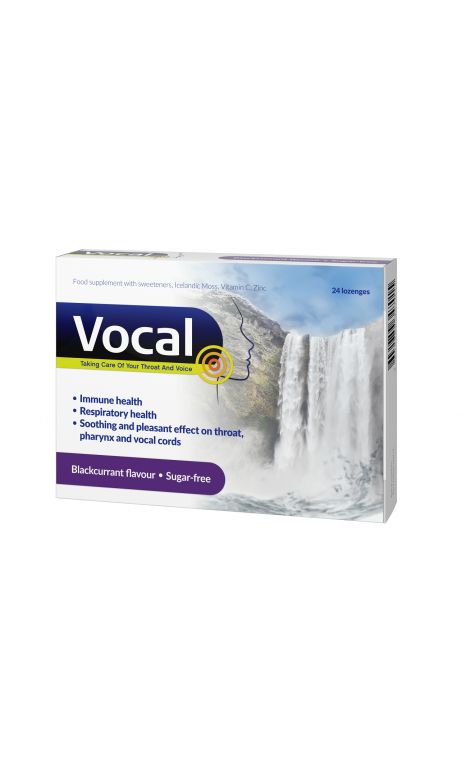 VOCAL czarna porzeczka 24 pastylki do ssania miękkie VOCAL czarna porzeczka 24 pastylki do ssania miękkie