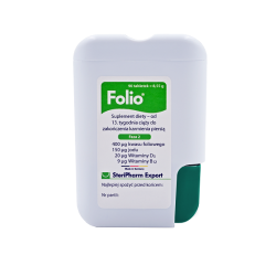 Folio® kwas foliowy dla kobiet w ciąży z jodem, witaminą D3 i B12, 90 tabl.