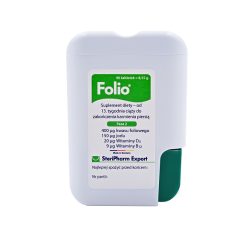 Folio® kwas foliowy, jod, B12, D3 90 tabl.